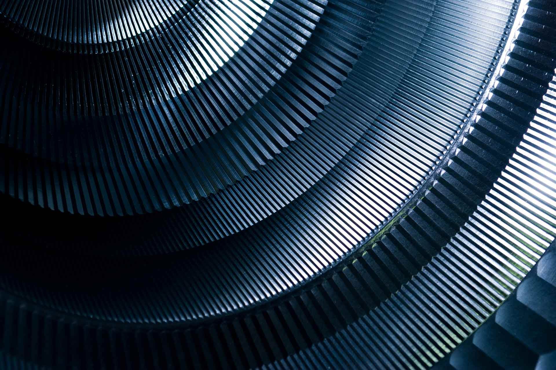 Abstract Detail of Round Metal Machinery